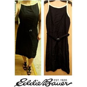 Eddie Bauer Summer Black and Cream Dress